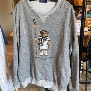Men’s Polo by Ralph Lauren Sweatshirt / Size XL / Gray / Polo Bear